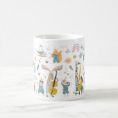 かわいい動物遊のミュージカル楽器 コーヒーマグカップ (中央)