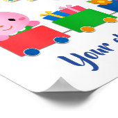 かわいい動物電車のポスター ポスター (角)