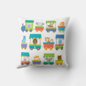 かわいい動物電車ベビー誕生のお知らせ クッション (裏面)