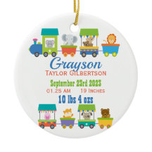 かわいい動物電車ベビー誕生のお知らせ