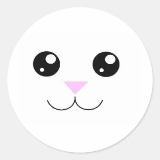 かわいい動物顔 ラウンドシール