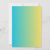 かわいい動物1歳の誕生日パーティー 招待状 (裏面)