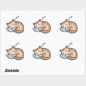 かわいい動物 かわいい猫 スクエアシール (シート)