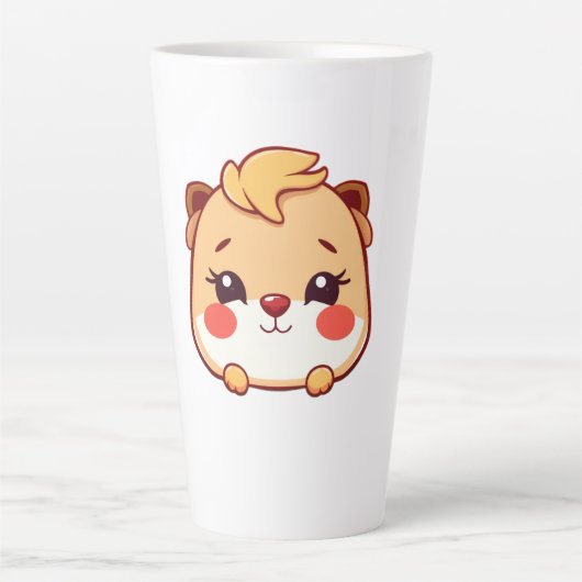かわいい動物 カフェラテマグ (正面)
