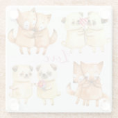 かわいい動物 ガラスコースター (裏面)