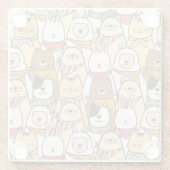 かわいい動物 ガラスコースター (裏面)