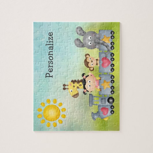 かわいい動物&ガールオントレインパズル ジグソーパズル (縦)