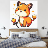 かわいい動物 キャンバスプリント (インサイチュ (寝室))