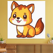 かわいい動物 キャンバスプリント (インサイチュ (リビング))