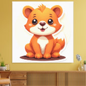 かわいい動物 キャンバスプリント (インサイチュ (リビング))