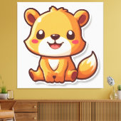 かわいい動物 キャンバスプリント (インサイチュ (リビング))