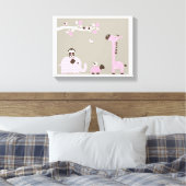 かわいい動物 キャンバスプリント (インサイチュ (寝室))