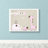 かわいい動物 キャンバスプリント (インサイチュ (ウッドフロア))