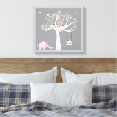 かわいい動物 キャンバスプリント (インサイチュ (寝室))