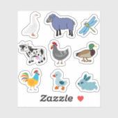 かわいい動物 シール (シート)