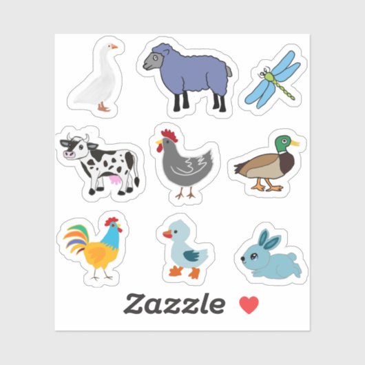 かわいい動物 シール (シート)