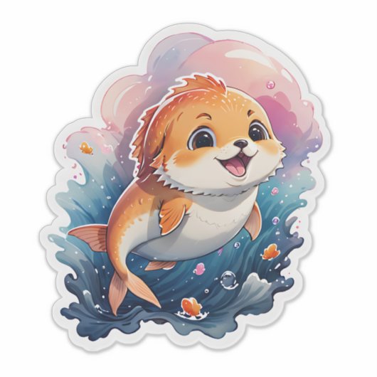 かわいい動物 シール (正面)