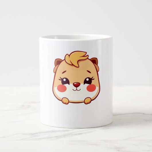 かわいい動物 ジャンボコーヒーマグカップ (正面)