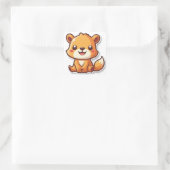 かわいい動物 スクエアシール (バッグ)