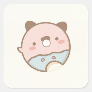かわいい動物 スクエアシール