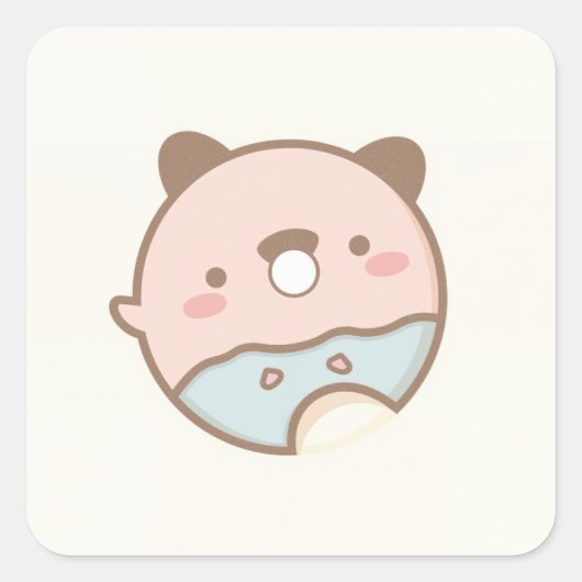 かわいい動物 スクエアシール (正面)
