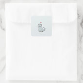 かわいい動物 スクエアシール (バッグ)