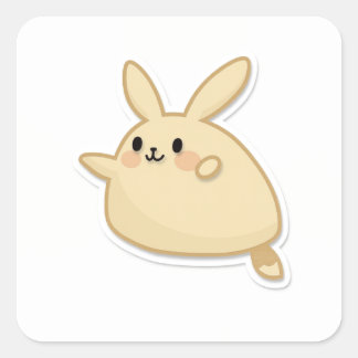 かわいい動物 スクエアシール