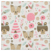 かわいい動物 ファブリック (クローズアップ)