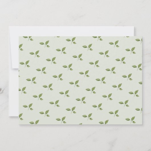 かわいい動物&フローラ「ONE」お茶パーティー1歳 招待状 (裏面)