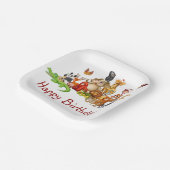 かわいい動物 ペーパープレート (傾斜あり)