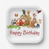 かわいい動物 ペーパープレート (正面)