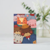 かわいい動物 ポストカード (スタンド正面)