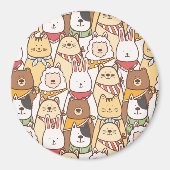 かわいい動物 マグネット (正面)