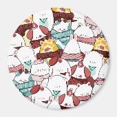 かわいい動物 マグネット (正面)