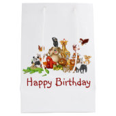 かわいい動物 ミディアムペーパーバッグ (裏面)