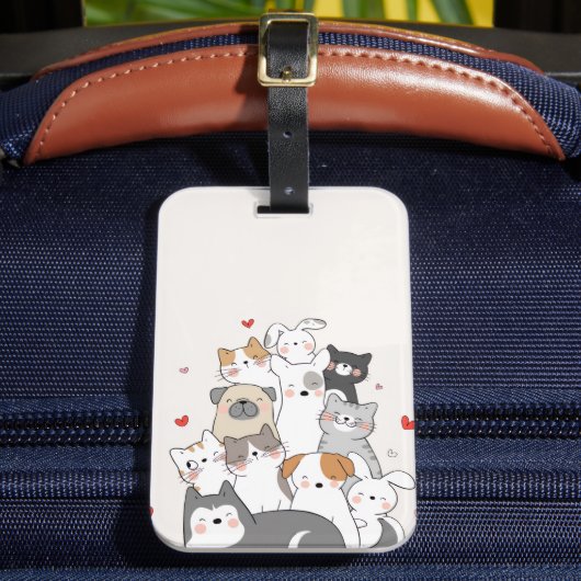 かわいい動物 ラゲッジタグ (正面インサイチュ2)