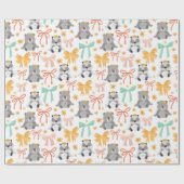 かわいい動物 ラッピングペーパー (フラット)