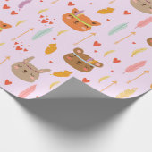 かわいい動物 ラッピングペーパー (角)