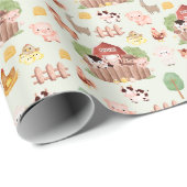 かわいい動物 ラッピングペーパー (ロールコーナー)