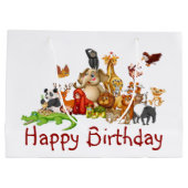 かわいい動物 ラージペーパーバッグ (裏面)