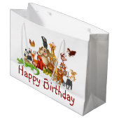 かわいい動物 ラージペーパーバッグ (正面アングル)