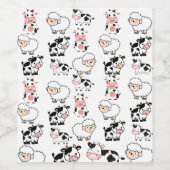 かわいい動物 ワインラベル (シングルラベル)