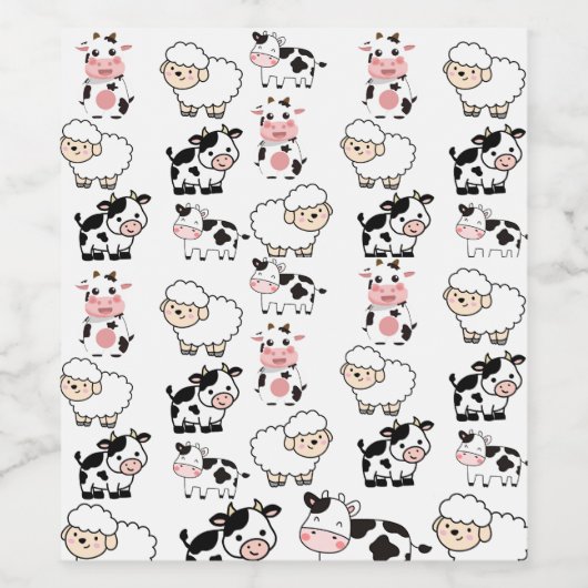 かわいい動物 ワインラベル (シングルラベル)