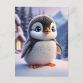 かわいい動物，冬，ペンギン，ポストクロッシング ポストカード (正面)