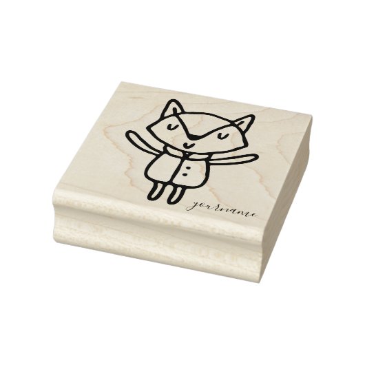 かわいい動物 子ぎつね ラバースタンプ (スタンプ)