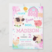 かわいい動物 招待状 (正面)