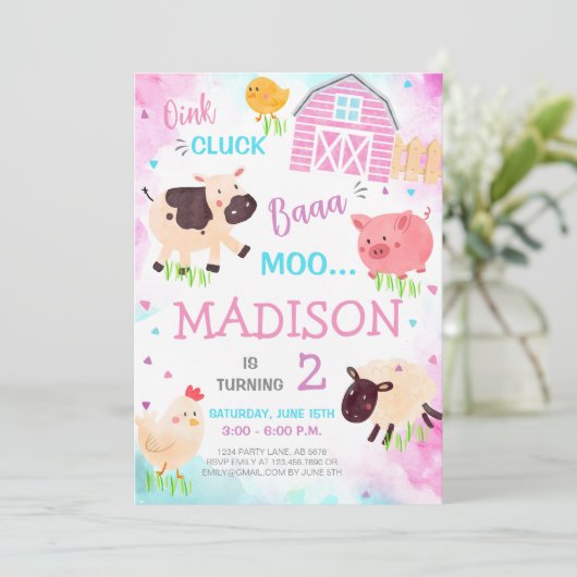 かわいい動物 招待状 (スタンド正面)