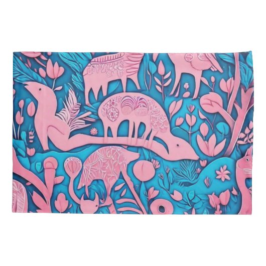 かわいい動物 枕カバー (裏面)