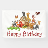 かわいい動物 横断幕 (横)