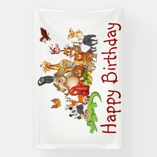 かわいい動物 横断幕 (縦)